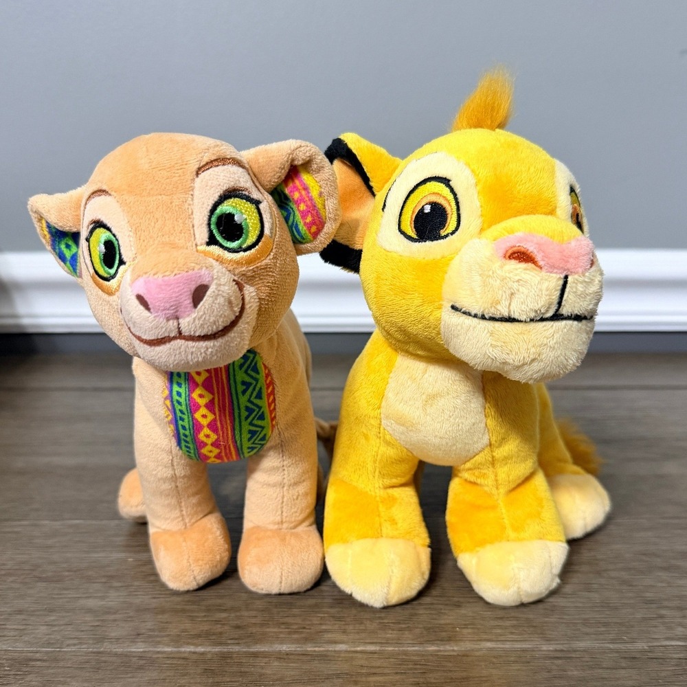 Disney The Lion King Simba and Nala Plush Set Stuffed Animal Toys